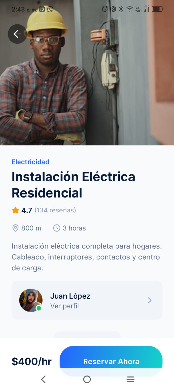 Detalle de servicio