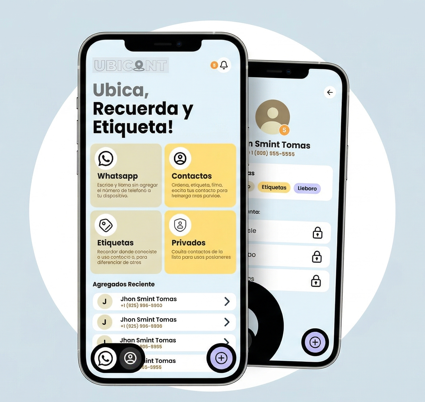 UBICONT App Interface